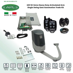 Extra Heavy Duty Italian Made Proteous PS-4200 Articulated Arm Kit, Single Swing Gate Opener