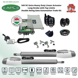 Extra Heavy Duty Long Stroke, All Metal Gears, Telescopic Linear Actuator Kit with Italian Made Logico 24 Control Unit with Top Limits