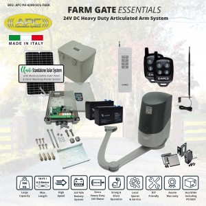 Articulated Arm Farm Gate System, Built in Adjustable Stops,