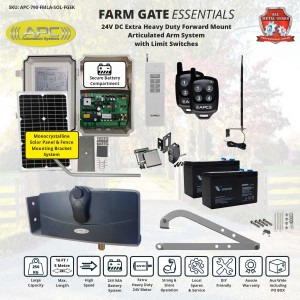 Solar Electric Farm Gate Opener, Single Swing Solar Powered Farm Gate Automation, Single Swing Solar Powered Automatic Farm Gate, Farm Gate Opener, Remote Controls, Automatic Motorized System