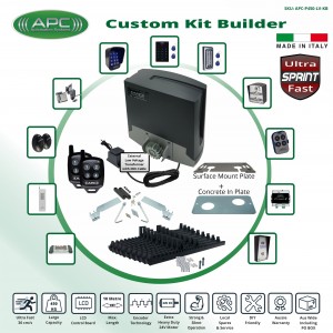 Build Your Own Electric Gate Automation Kit, Automatic Sliding Gate Opener with Extra Low Voltage 24V DC,  APC Proteous 450 Sprint ULTRA FAST Extra Heavy Duty Electric Gate with Encoder System