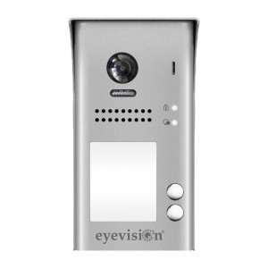 Eyevision® Two Wire EasyInstall Surface Mount Video Intercom 2 Call Buttons Door Station. 105° Wide Angle Video Doorbell Station