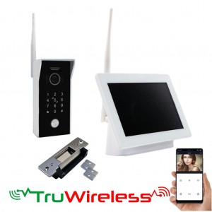 TruWireless Intercom System with Built-in Halow WiFi Bridge | Keypad Video Door Station and Monitor Eyevision TruWireless Wi-Fi Smart Intercom Systems