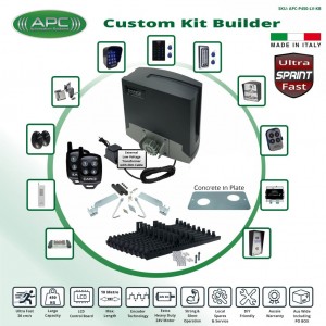Build Your Own Electric Gate Automation Kit, Automatic Sliding Gate Opener with Extra Low Voltage 24V DC,  APC Proteous 450 Sprint ULTRA FAST Extra Heavy Duty Electric Gate with Encoder System