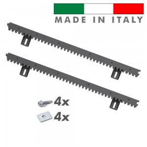 Gear Rack Nylon Coated With Steel Core, Strong and Quiet - (1m Pack  - 2 x 50 CM) Made in Italy by Stagnoli