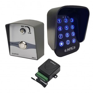 APC Wireless Keypad and Wireless Single Push Button Switch with Reciever Combo