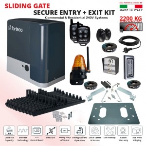 FORTECO Sliding Gate Motor Automatic Electric Sliding Gate Kit Extra Heavy Duty FEATURE RICH Sliding Gate Opener Kit