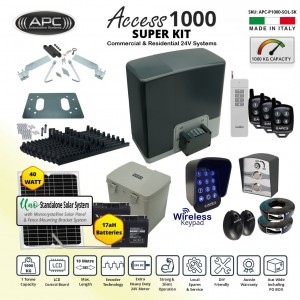 APC Proteous 1000 Solar Powered Extra Heavy Duty Sliding Gate Opener Super Kit