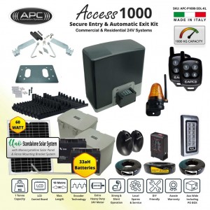 Automatic Electric Sliding Gate Solar Power Kit Extra Heavy Duty Sliding Gate Opener Kit with Encoder System