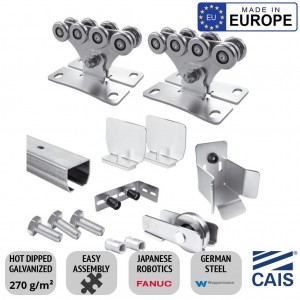Cantilever Sliding Gate Hardware for Four Meter Gate All In One Pack (CAIS) | German Steel | Made in Europe