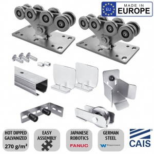 Cantilever Sliding Gate Hardware for Eight Meter Gate All-In-One Pack (CAIS) | German Steel | Made in Europe