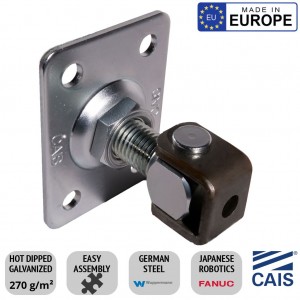 Bolt On Weld On, 220KG Adjustable Hinge With Plate, Fixed, CAIS HP 24 R Galvanized Gate Hinge