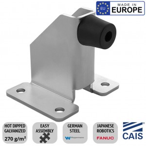 110mm High Bolt Down Gate Stop, End Stop, Fixed, For Sliding and Swing Gates  Made in EU by CAIS