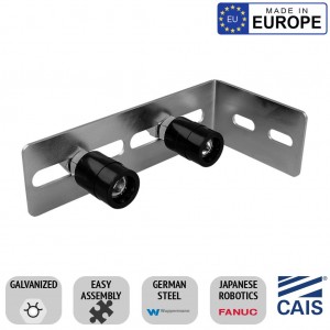 67mm Upper Rollers and Bracket Set. CAIS Sliding Gate Guide Roller and Bracket Assembly Kit German Steel Made in EU