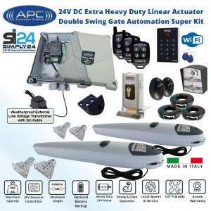 Double Swing Gate Opener, Automatic Motorized Remote Controls Gate, Gate Automation System DIY Kit