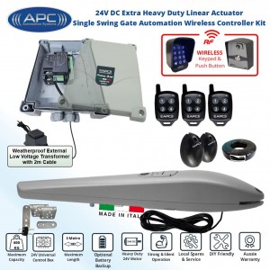 APC Single Swing Gate Opener Wireless Controller Automatic Electric Gate Automation Kit
