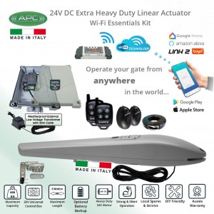 Single Swing WiFi Smart Electric Gate Opener DIY Kit. APC Gate Automation System