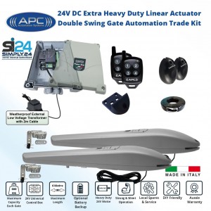 Double Swing Driveway Gate Opener, Automatic Motorized Remote Controls Gate, Gate Automation System DIY Kit