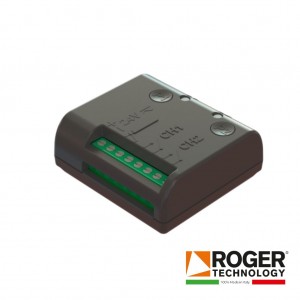 Roger Technology external receiver two channels 433,92 Mhz (50 storable codes) with plastic box. Suitable For Roger Technology Remotes and Keypads. Adding Your Garage Motor to Roger Technology Remote.