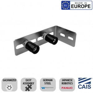 51mm Upper Rollers and Bracket Set. CAIS Sliding Gate Guide Roller and Bracket Assembly Kit German Steel Made in EU