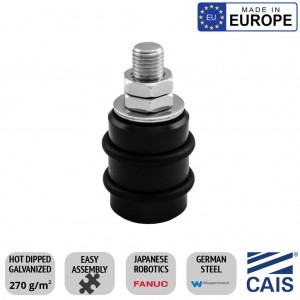 "No Mark" Nylon Guide Roller With Soft Rubber Ring For Sliding Gate Systems (SFB 42/16)
