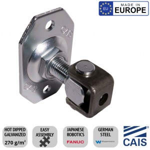 Bolt On Weld On Adjustable Hinge With Plate, Made in Europe | CAIS HP 20 A Galvanized Gate Hinge