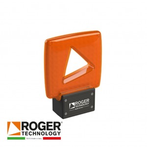 24V AC/DC Orange Colour LED Flashing Safety Light with Integrated Antenna Italian Made by Roger Technology FIFTHY/24/OR