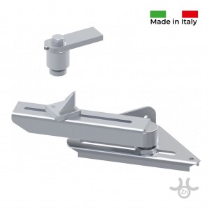 Rising Hinges Left Side Kit with Ball Joint for Sloped Opening Swing Gate | Galvanized Steel Rising Hinges (Left Side)