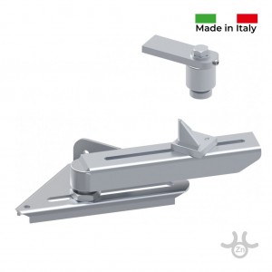 Rising Hinges Right Side Kit with Ball Joint for Sloped Opening Swing Gate | Galvanized Steel Rising Hinges (Right Side)