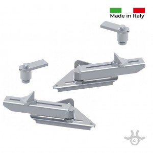 Rising Hinges Left and Right Side Kit with Ball Joint for Sloped Opening Swing Gates | Galvanized Steel Rising Hinges (Left and Right Side)