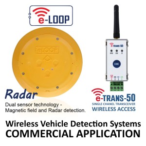 Wireless Vehicle Detection Loop System - Commercial e-Loop (Presence Mode-Dual sensor technology, Magnetic field and Radar detection) Automatic Gate Vehicle Access Control | Wireless Vehicle Ground Loop