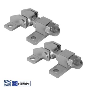 Gate Hinges (Pack of Two) Heavy Duty Bolt-On/Bolt-On Adjustable Hinge for 180° Opening Swing Gates, Made in Europe | CAIS FOLD-16 Hot Dipped Galvanised Steel Gate Hinges