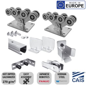 Cantilever Sliding Gate Kit 6m All-In-One Pack-  Includes All Gate Hardware for 6m Opening Gate and 600kg (CAIS) | German Steel | Made in Europe