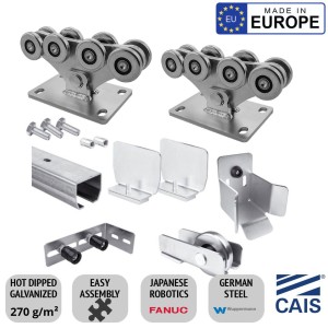 Cantilever Sliding Gate Hardware for Six Meter Gate All-In-One Pack (CAIS) | German Steel | Made in Europe