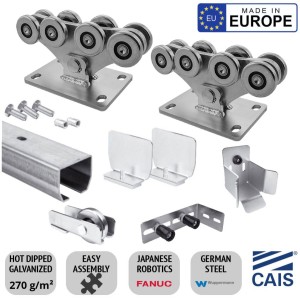 Build Your Own Cantilever Sliding Gate Hardware from 5 to 8 Meters. All-In-One Cantilever Driveway Gate Hardware Pack | Hot-Dipped Galvanised German Steel | Made in Europe by CAIS