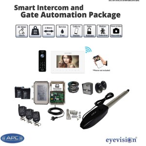 Single Swing Gate Opener with WiFi Intercom Combo Smart Gate Automation System