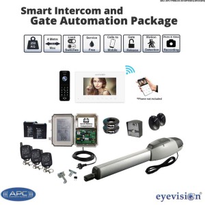 Single Swing Gate Opener with WiFi Intercom Combo Smart Gate Automation System