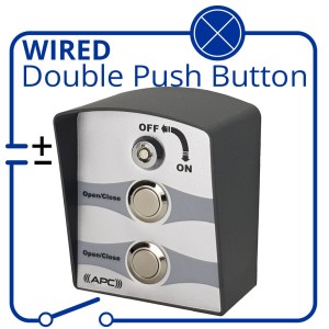 APC Wired Double Push Button Switch with Key Issolation