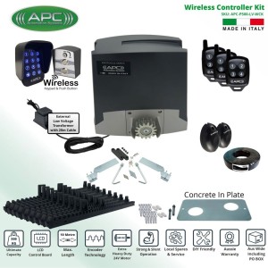 Extra Low Voltage 24V DC Electric Gate APC Proteous 500 FEATURE RICH Extra Heavy Duty Automatic Sliding Gate Opener Kit with Encoder System