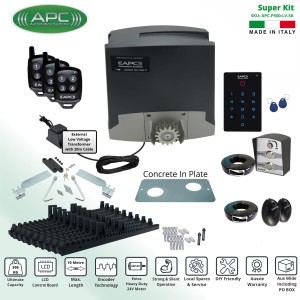 Low Voltage 24V DC Electric Gate APC Proteous 500 FEATURE RICH Extra Heavy Duty Automatic Sliding Gate Opener Super Kit with Encoder System