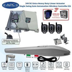 APC Single Swing Gate Opener Wireless Controller Automatic Electric Gate Automation Kit