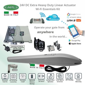 Single Swing WiFi Smart Electric Gate Opener DIY Kit. APC Gate Automation System