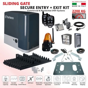 FORTECO Sliding Gate Motor Automatic Electric Sliding Gate Kit Extra Heavy Duty FEATURE RICH Sliding Gate Opener Kit