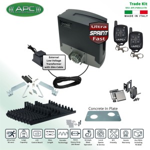 APC Electric Gate Automation Proteous 450 Sprint, Sliding Gate Opener Kit Extra Low Voltage 24V DC, ULTRA Fast, Extra Heavy Duty Gate Automation with Encoder System