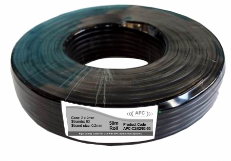 50m 2 Core 1.5mm Non Shielded Cable